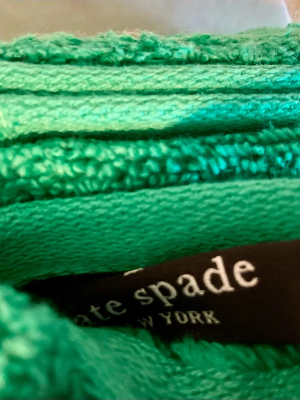 NWT and packaging Kate Spade 100% cotton plush emerald green bath bundle